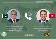 گفتگوی مجدد اسحاق دار با وزیرخارجه سوئیس درباره مذاکرات ایران و آمریکا