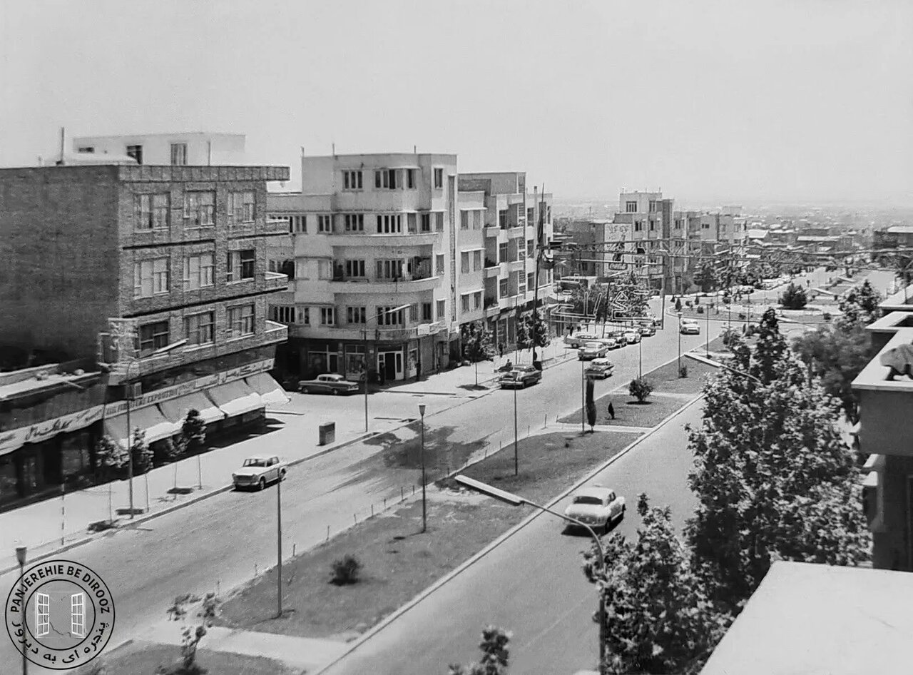 عکس/ نمایی از «بلوار نواب و میدان جمهوری» در سال ۱۳۴۳