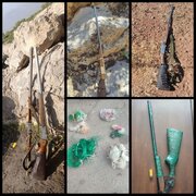 کشف و ضبط پنج قبضه اسلحه شکاری از متخلفین زیست محیطی