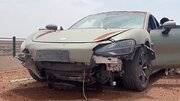 پرواز ناکام شیائومی از روی تپه خاکی /عکس