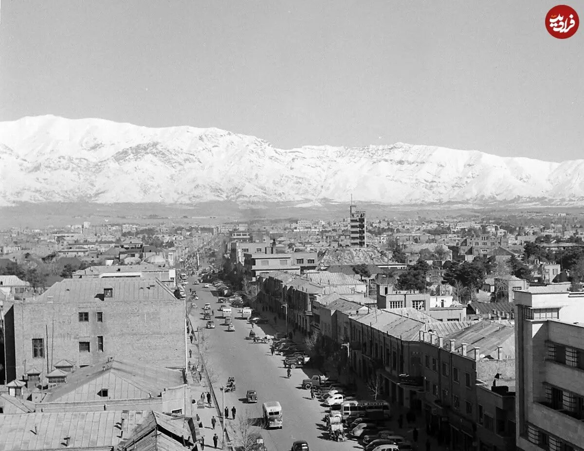 عکس/ نمایی از خیابان سعدی و شمال شهر تهران؛ سال ۱۳۲۹
