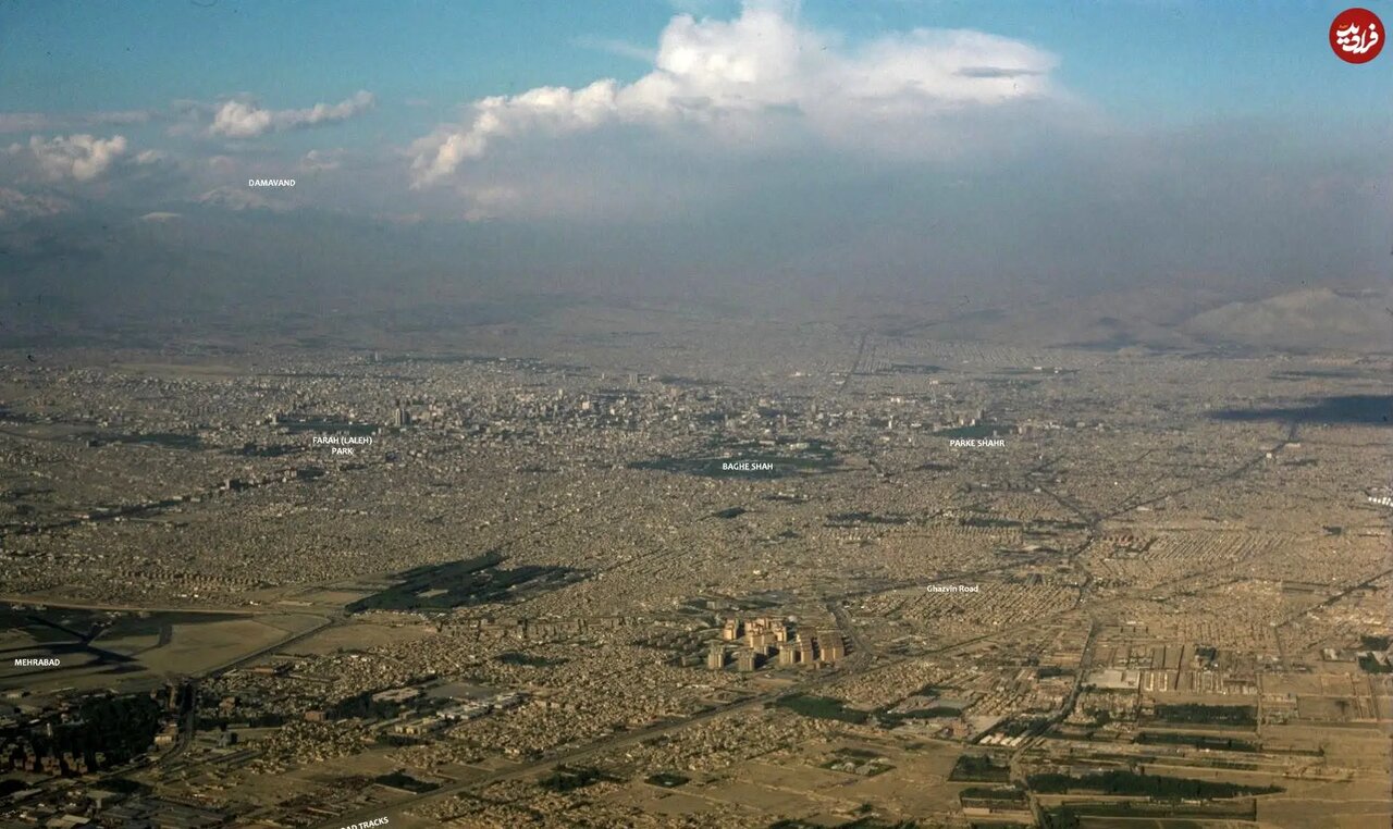 عکس/ تصویری هوایی از تهران در سال ۱۳۵۰