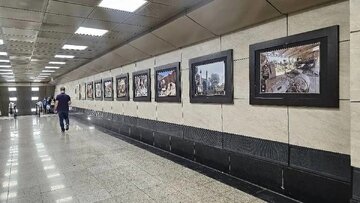 «ایستاده در غبار» به ایستگاه مترو تئاتر شهر رسید/ روایت تصویری جنایات جنگی علیه میراث تاریخی ایران در قلب پایتخت