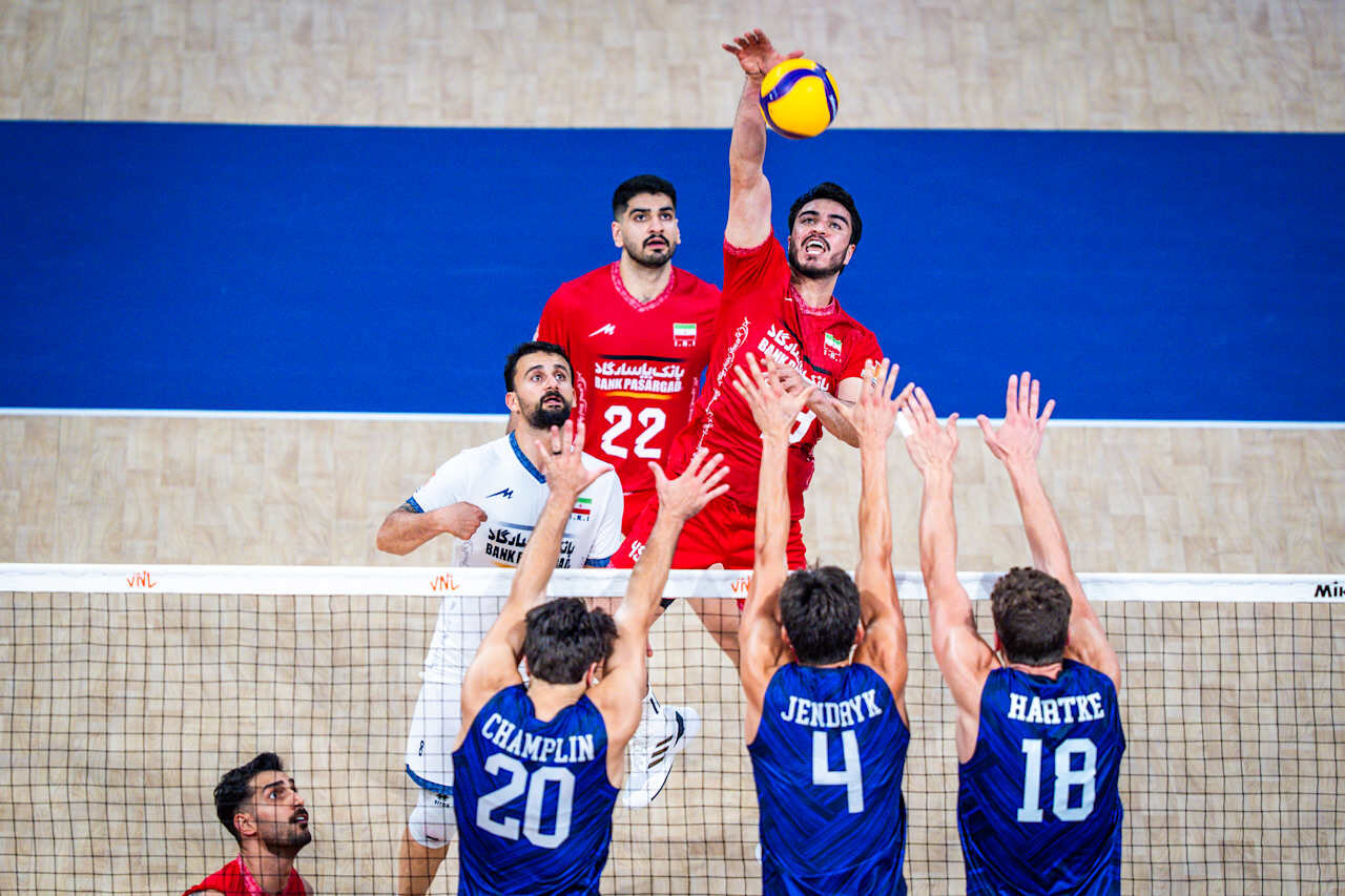 گزارش تصویری از بازی ایران و آمریکا در والیبال لیگ ملتهای 2026