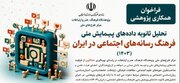 فراخوان تحلیل ثانویه داده‌های پیمایش ملی «فرهنگ رسانه‌های اجتماعی در ایران»