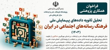 فراخوان تحلیل ثانویه دادههای پیمایش ملی «فرهنگ رسانههای اجتماعی در ایران» فراخوان تحلیل ثانویه دادههای پیمایش ملی «فرهنگ رسانههای اجتماعی در ایران»