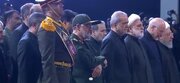 تصویری از فرزندان پزشکیان در مراسم وداع با رهبر شهید
