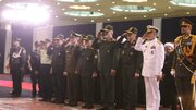 ببینید | وداع فرماندهان ارشد نیروهای مسلح با فرمانده شهید کل قوا