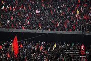 درخواست کشتن ترامپ در مراسم وداع با رهبر شهید +تصویر