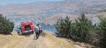آتش‌سوزی دامنه آبیدر در کوتاه‌ترین زمان مهار شد