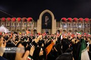 ببینید | خاموش شدن چراغ‌های مصلای تهران در لحظات پایانی مراسم