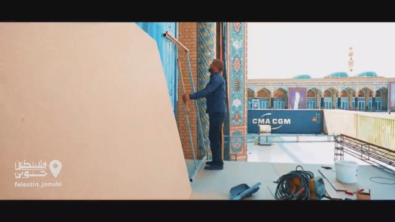 تصاویری از آماده سازی مسجد جمکران برای تشییع رهبر شهید