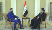 حکیم:جهان از درایت رهبری در برابر قوی‌ترین ارتش جهان شگفت‌زده شد/ تشییع رهبر شهید درجایگاه مرجعیت ایشان است/معظم‌له:مرجعیت و حشد دو نعمت اساسی عراق