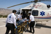 انتقال هوایی مصدوم ۳۳ ساله سانحه رانندگی به شهرکرد