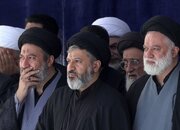 ببینید | حضور سید مصطفی خامنه‌ای در مراسم استقبال از پیکر رهبر شهید انقلاب