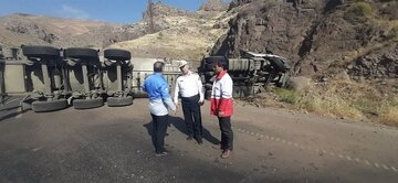 واژگونی تانکر حمل گاز مایع در جاده قزوین–رشت واژگونی تانکر حمل گاز مایع در جاده قزوین–رشت