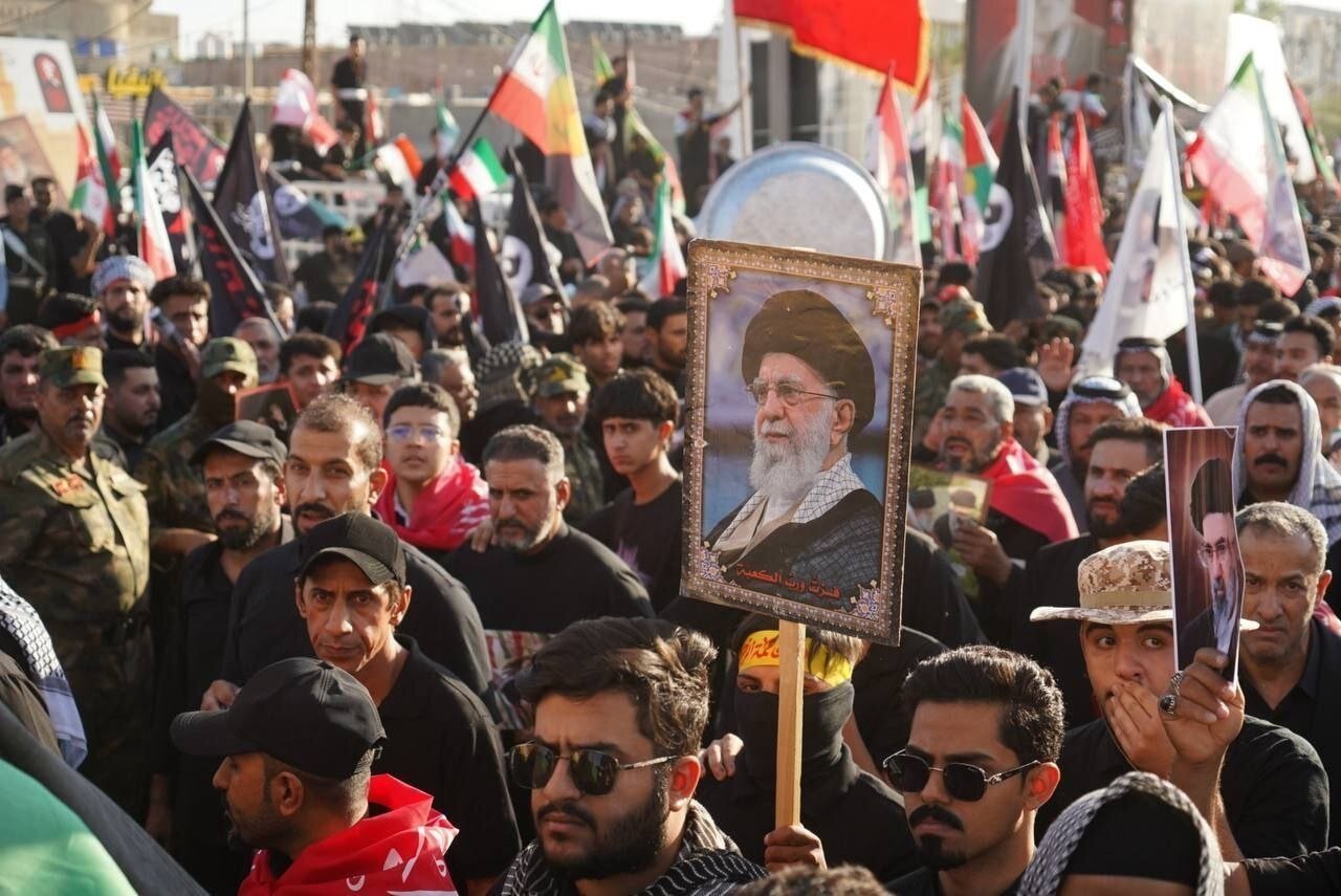 تشییع رهبر شهید در عراق +تصویر
