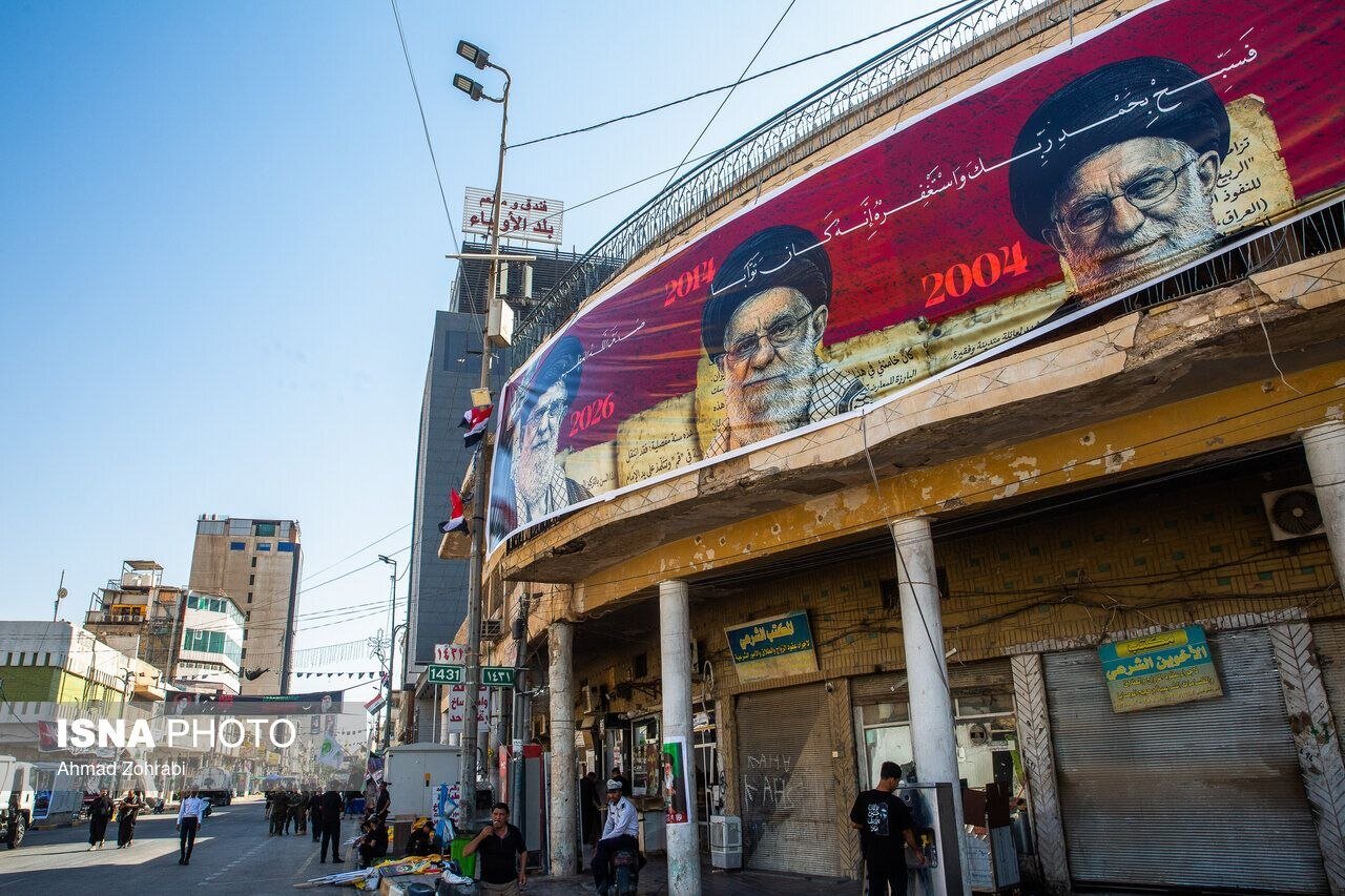 کربلا در آستانه برگزاری تشییع رهبر شهید انقلاب + تصاویر