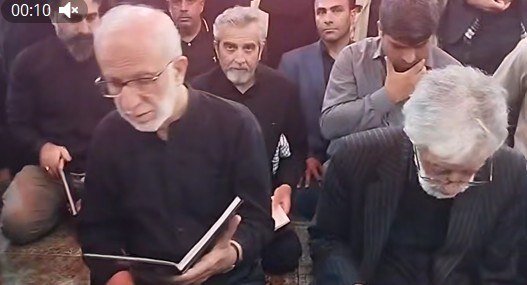 حدادعادل و علی باقری کنی در مراسم تشییع رهبر شهید در حرم امام حسین(ع) + عکس