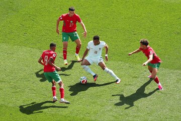 یک چهارم نهایی جام جهانی 2026| مراکش 0-0 فرانسه/عکس