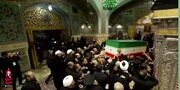 عکسی از سیدحسن خمینی و فرزند سیدحسن نصرالله در حرم رضوی