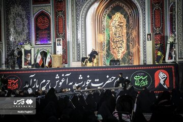 حضور فرزند ارشد رهبر شهید در مراسم مشهد/ داماد رهبر شهید انقلاب همنشین علم الهدی شد+ تصاویر حضور فرزند ارشد رهبر شهید در مراسم مشهد/ داماد رهبر شهید انقلاب همنشین علم الهدی شد+ تصاویر