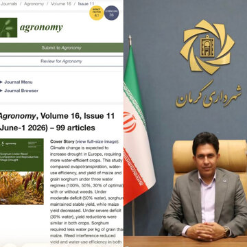 دستاورد علمی معاون شهرداری کرمان در سطح جهانی/ راهکار مقابله با تنش سرمایی در فضای سبز شهری منتشر شد دستاورد علمی معاون شهرداری کرمان در سطح جهانی/ راهکار مقابله با تنش سرمایی در فضای سبز شهری منتشر شد