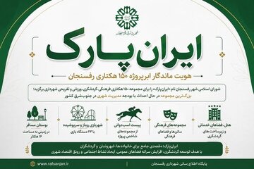 تثبیت نام «ایرانپارک» برای ابرپروژه ۱۵۰ هکتاری رفسنجان تثبیت نام «ایرانپارک» برای ابرپروژه ۱۵۰ هکتاری رفسنجان