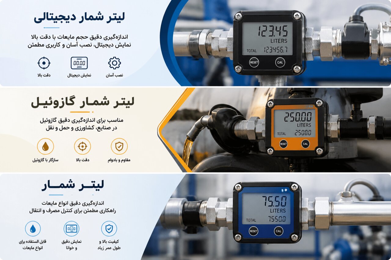 معرفی انواع لیتر شمار