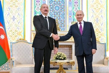 تأکید پوتین و علیاف بر تداوم توسعه روابط روسیه و جمهوری آذربایجان تأکید پوتین و علیاف بر تداوم توسعه روابط روسیه و جمهوری آذربایجان