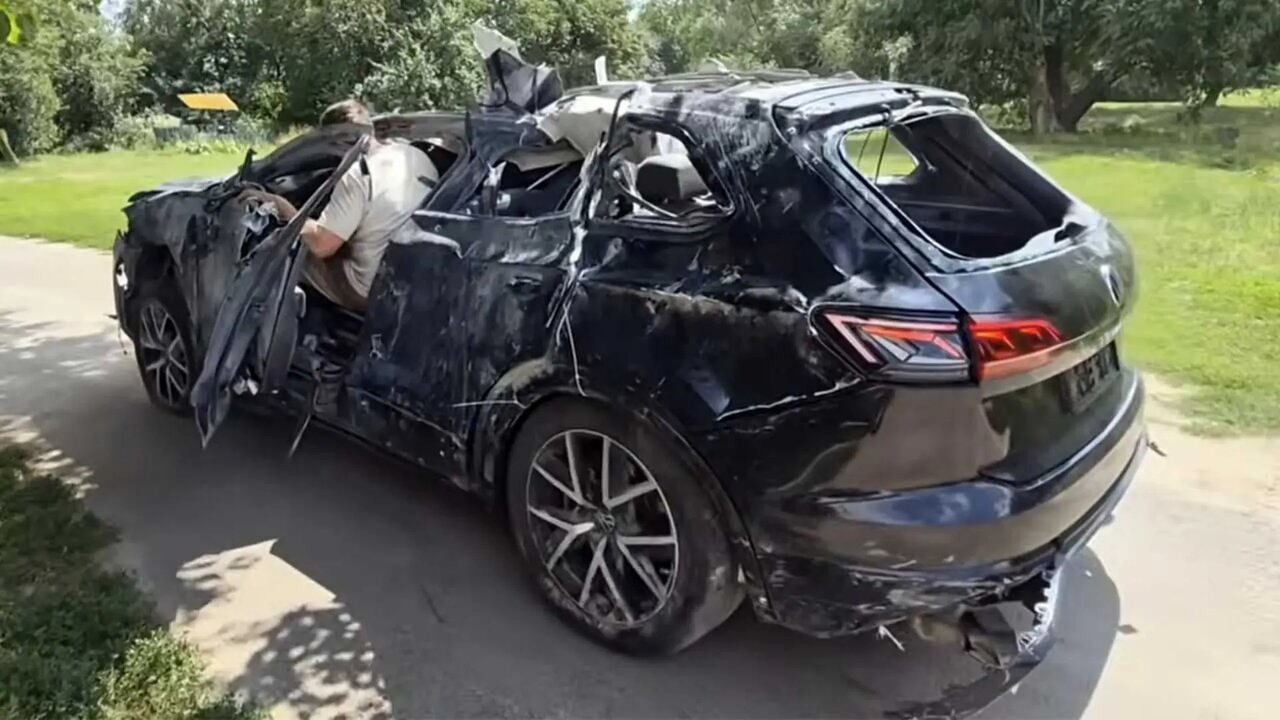 نتیجه برخورد موشک بالستیک به فولکس‌واگن!