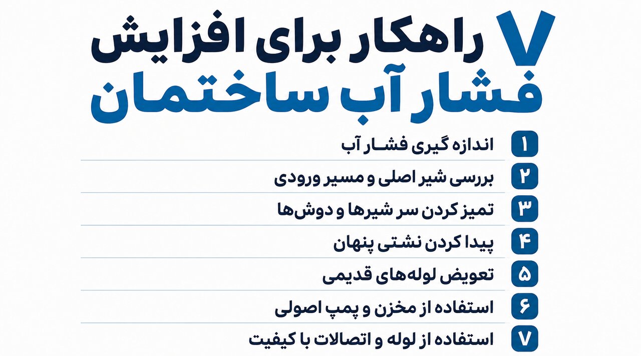راهکار افزایش فشار آب