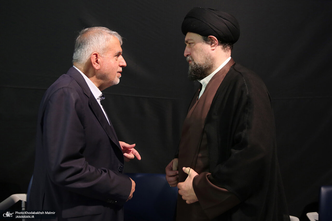 دیدار سید حسن خمینی با خانم باستان شناس سرشناس/ هادی خانیکی هم بود +تصویر