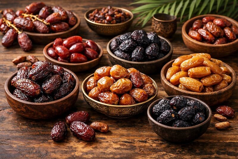 عکس | سفری به دنیای رنگارنگ خرماها  در 9 طیف
