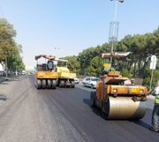 ۷۰ هزار مترمربع آسفالت تازه در ورودی پرتردد شیراز