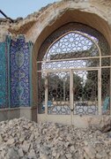 ماجرای تخریب سردر امامزاده محمد نوش ‌آباد / میراث فرهنگی ادامه عملیات را متوقف کرد/عکس