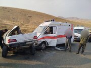 تصادف آمبولانس و پژو ۴۰۵ جان دو نفر را گرفت