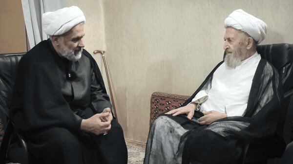 تصاویری از حضور حسین طائب در بیت دو مرجع تقلید در قم