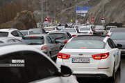 ترافیک سنگین در جاده چالوس و محورهای منتهی به تهران