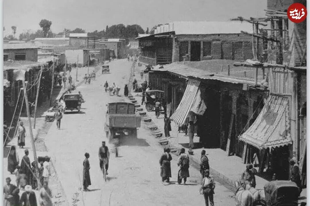 نمایی از بازار شیراز در اواخر دوره قاجار + عکس