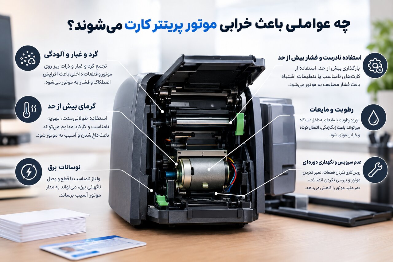 عواملی که باعث خرابی پرینتر کارت میشوند