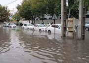 ببینید | سیلاب در جویبار؛ بارش شدید خیابان‌ها را به زیر آب برد