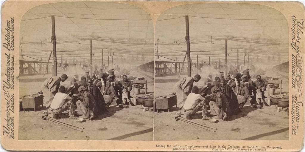 تصویر کارگران سیاهپوست معادن استخارج الماس