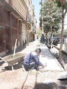 ادامه پیاده‌روسازی در خیابان مالک‌اشتر کرمان/جدول‌گذاری دو محور اصلی به پایان رسید