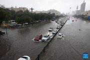 ببینید | تبدیل خیابان های مکزیک به رودخانه بر اثر بارش شدید باران