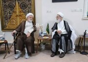 مهدی کروبی به دیدار آیت الله بیات زنجانی رفت+ عکس
