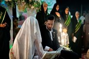 عکس | حضور متفاوت عروس و داماد در مراسم «جان‌فدایان ایران»