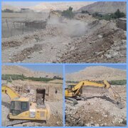 آغاز عملیات لایروبی و آزادسازی مسیل طبیعی روستای خرسدر پلدختر