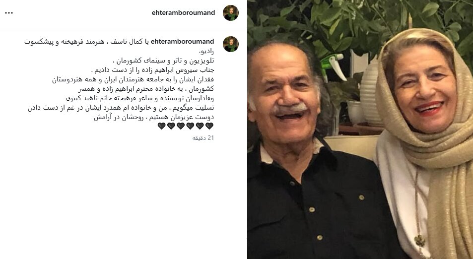 سیروس ابراهیمزاده درگذشت