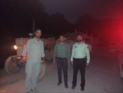 توقیف تراکتور حامل ۲ تن چوب‌آلات قاچاق در شیرخانی ویسیان